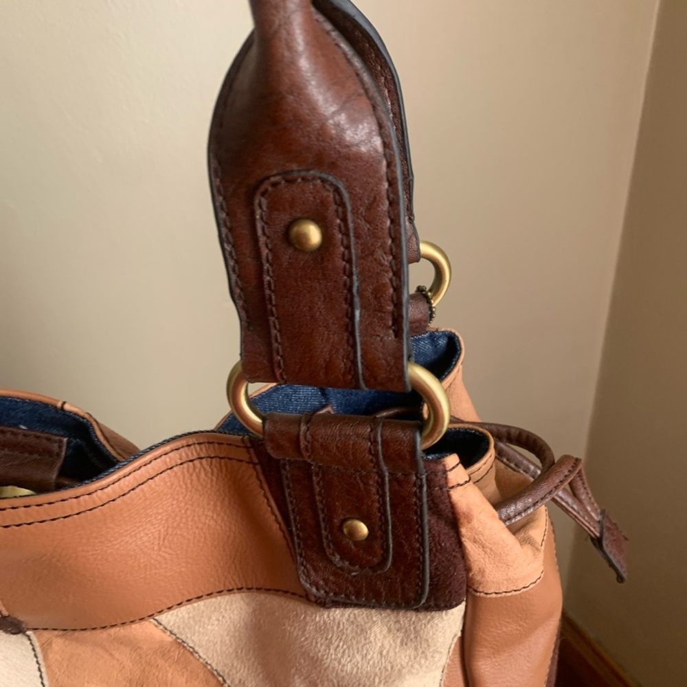 Relativity Genuine Leather Patchwork Brown Tan Sh… - image 3